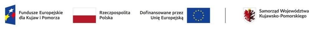 Na banerze widnieją: Logotypy funduszy Europejskich dla Kujaw i Pomorza, flaga Polski, flaga Uni Europejskiej z napisem" Dofinansowanie z Uni Europejskiej" następnie logotyp Samorządu Województwa Kujawsko- Pomorskiego.